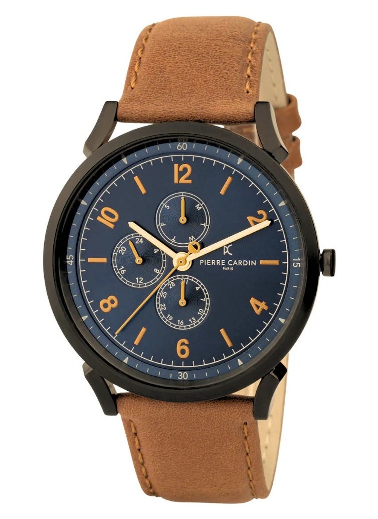 pierre cardin Pierre Cardin Stainless Steel Analog Men's Watch With Brown Leather Band CPI.2084  - Image 1