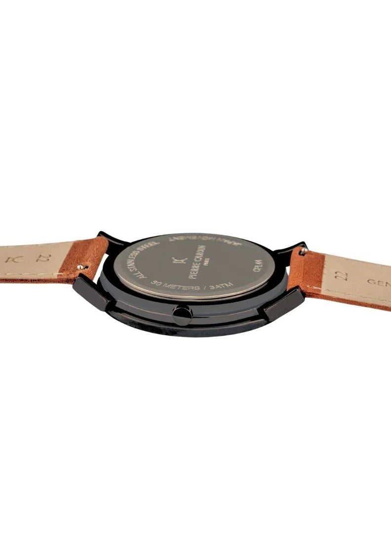pierre cardin Pierre Cardin Stainless Steel Analog Men's Watch With Brown Leather Band CPI.2084  - Image 3