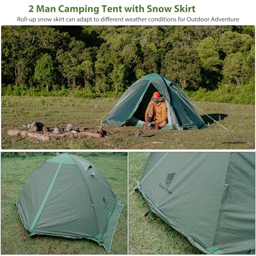 GEERTOP Lightweight 2 Person Backpacking Tent 4 Season Double Layer Waterproof Cold Weather Tent for Camping,Hunting, Hiking, Climbing, Outdoor Travel - Easy Set Up - Image 4