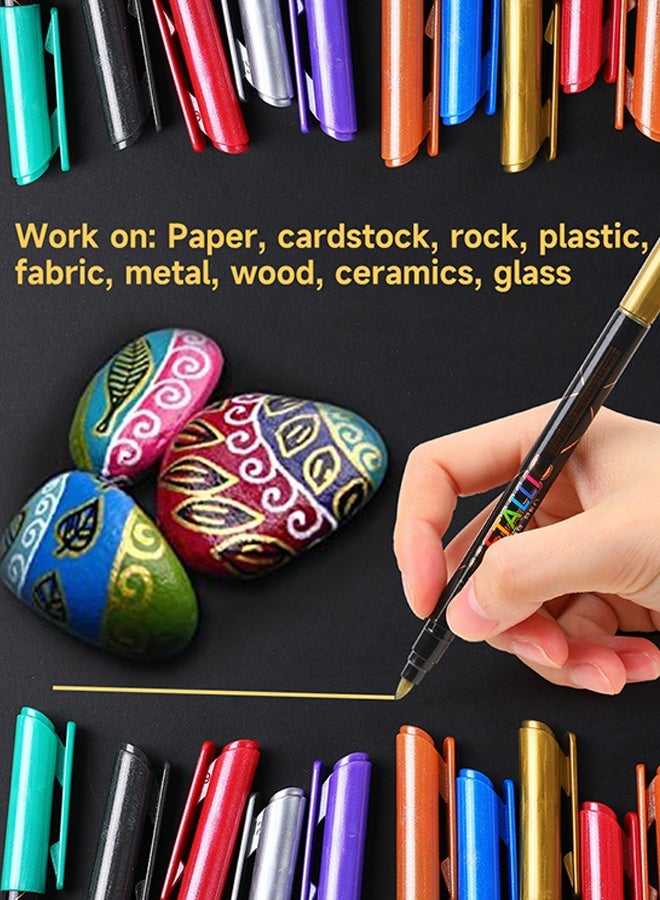 SHANDS 12 Colors Temporary Tattoo Markers for Skin, Tattoo Pen, Glitter & Matte & Neon Glow Body Marker Set, Removable Fake Tattoos Kit for Teens and Adult - Image 3