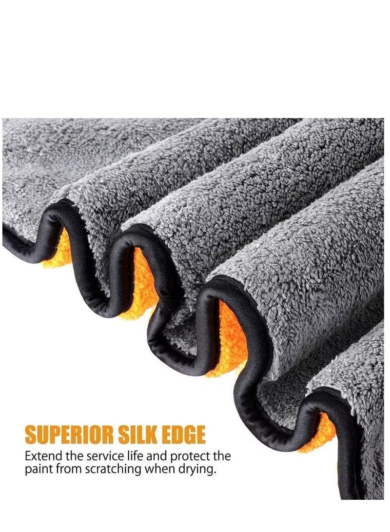 Generic Microfiber Cleaning Cloth (Pack of 4) – Super Absorbent Car Towels for Washing & Drying – 40x40cm Multipurpose Drying Towels with Free Sponge – Scratch-Free for Cars, Glass, & Household Cleaning - Image 4