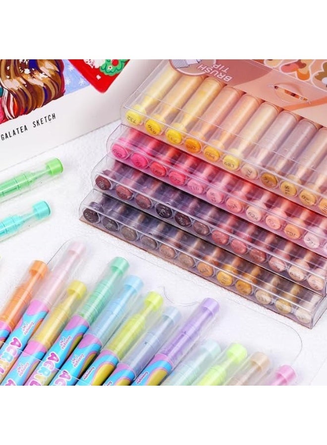 Guangna Acrylic Paint Marker Pens with Soft Brush Tips & Automatic Ink Control | Waterproof, Quick-Drying, Lightfast | Perfect for Rock, Egg, Canvas, Wood, Stone & DIY Crafts - Image 3