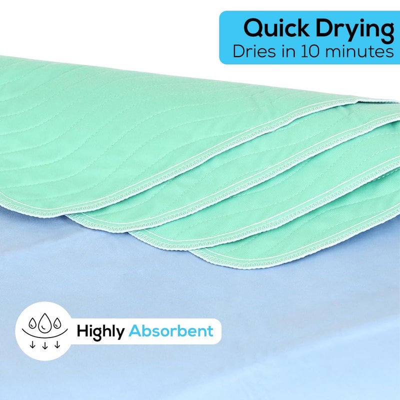 Simpli-Magic Washable Underpads, 34"x36" (Pack of 6) - Heavy Absorbency Reusable Bedwetting Incontinence Pads for Kids,Adults,Elderly,and Pets - Waterproof Protective Pad for Bed,Couch,Sofa,Floor - Image 5