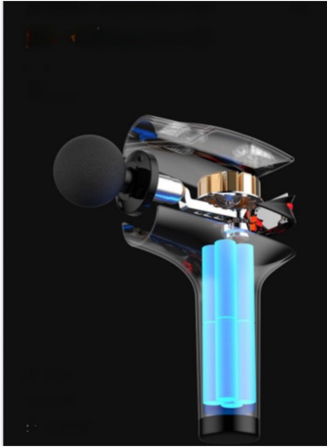 general brand - Cold compress fascial gun with seven-color lights, electrically driven, LCD display model, fascial gun with vibration function for relaxing the entire body's meridians and muscles. - Image 1