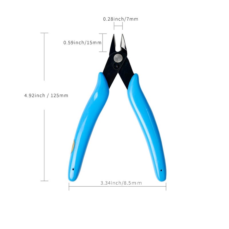 LB2 5 Inch Model Nipper, Plastic Model Tools for Beginners, Sharp Blade Gundam Nipper with Non-Slip Grip, Spure Cutter for Electronics, Gunpla Model Building, Jewelry (Sky Blue) - Image 2