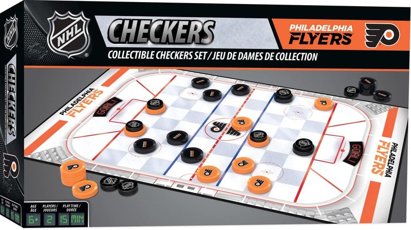 Master Pieces لعبة عائلية - شطرنج فيلادلفيا فلايرز NHL - لعبة لوحية مرخصة رسميًا للأطفال والبالغين 13" × 21" - Image 1