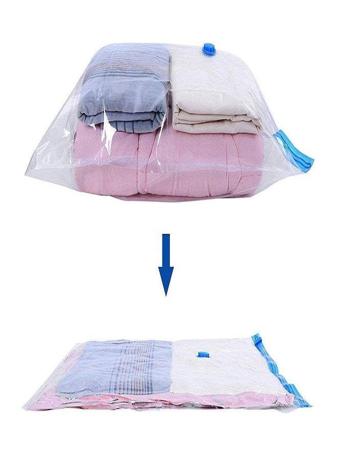 JERN Plastic Vacuum Storage Reusable Ziplock Smart Space Saver Bags with Hand Pump (3, 80 x 120 mm) - Image 3