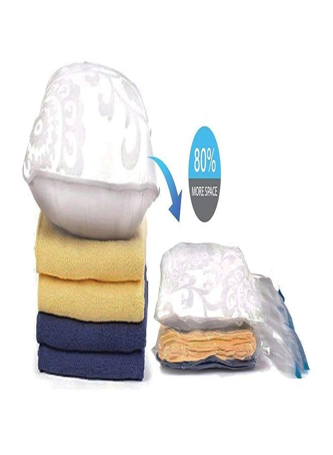 JERN Plastic Vacuum Storage Reusable Ziplock Smart Space Saver Bags with Hand Pump (3, 80 x 120 mm) - Image 2