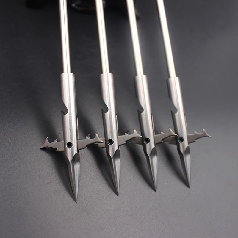 Marksman ® 3Pieces Stainless Steel Sharper Fishing Darts for Outdoor Fishing Tool (Willow Leaf Shark Darts 3PCS) - Image 5