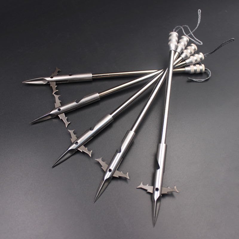 Marksman ® 3Pieces Stainless Steel Sharper Fishing Darts for Outdoor Fishing Tool (Willow Leaf Shark Darts 3PCS) - Image 2
