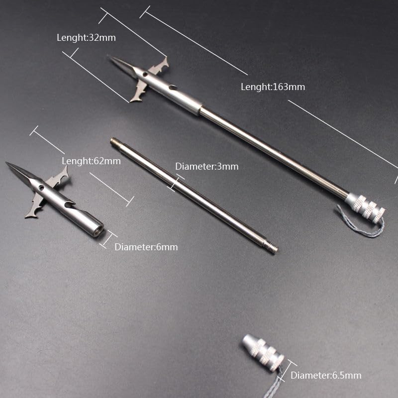 Marksman ® 3Pieces Stainless Steel Sharper Fishing Darts for Outdoor Fishing Tool (Willow Leaf Shark Darts 3PCS) - Image 3