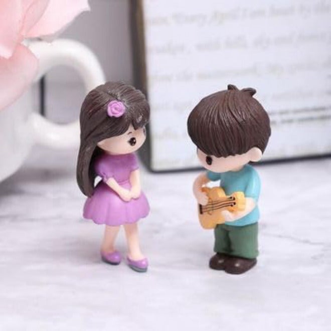 DETACHI Dashboard Toys - Cute Couple Car Ornament for Decoration, Ideal Gift for Car Lovers, Durable Interior Accessories, with 4 Resin Adhesive Stickers (Purple) Temp resistant - Image 4