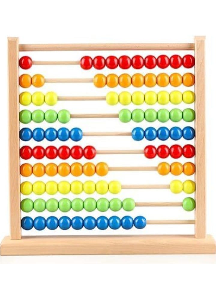 Generic - Large Wooden Abacus with Educational Beads to Develop Counting Skills in a Fun Way for Kids. - Image 1