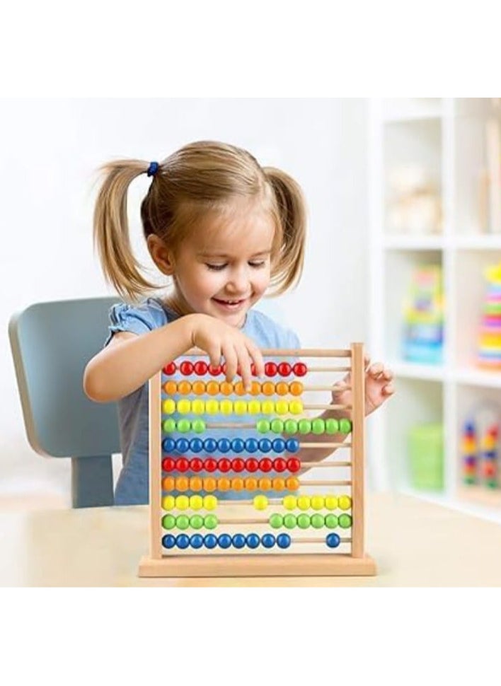 Generic - Large Wooden Abacus with Educational Beads to Develop Counting Skills in a Fun Way for Kids. - Image 1