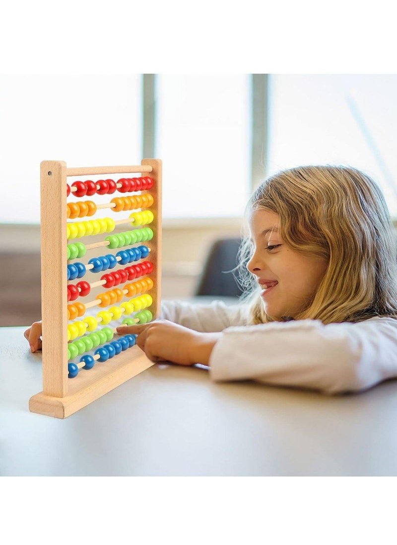 Generic - Large Wooden Abacus with Educational Beads to Develop Counting Skills in a Fun Way for Kids. - Image 1
