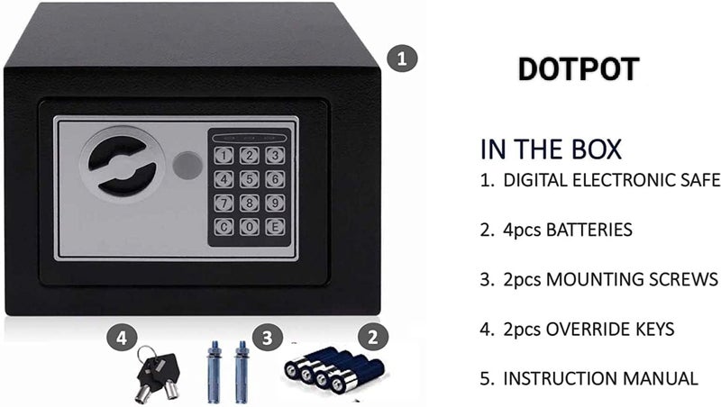 RAHU Small Electronic SafeSafe LockerSafe BoxElectronic Safe Lockers for Home and Office Size 23X17X17 cm Multicolor - Image 4
