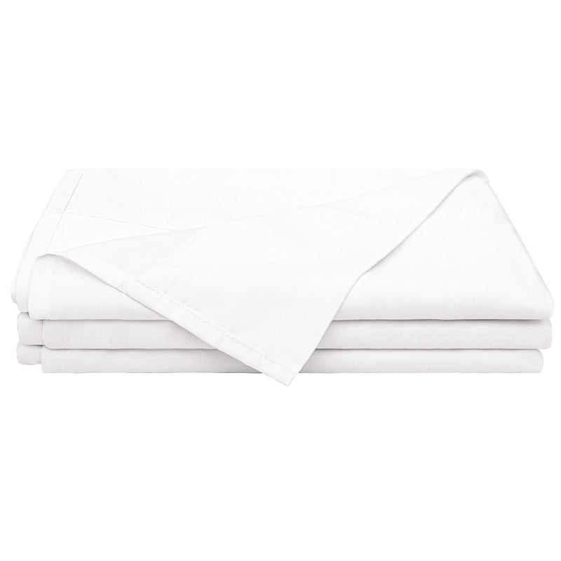 BEDSUM BEDSUM Twin Microfiber Flat Bed Sheet Only Luxury 1800 Thread Count Wrinkle and Fade Resistant Bedding Top Sheet White 