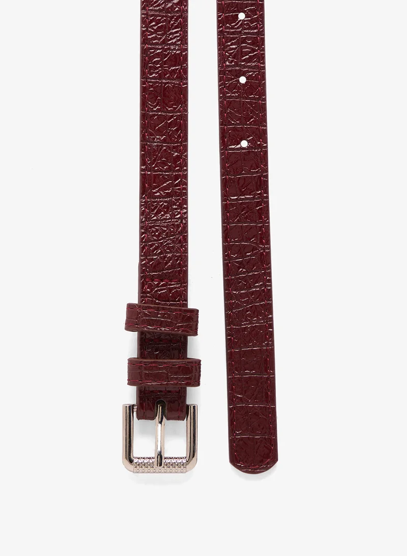 Ginger Faux Suede Textured Belt