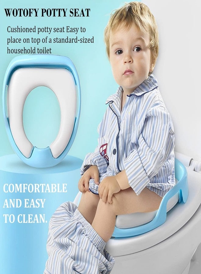 WOTOFY PP Baby Potty Training Seat Ring With Handle - Cushioned Potty Toilet Seat Safe Soft Training Seat Potty Sitting Bathroom Trainer Closestool Cover For Western - Image 3