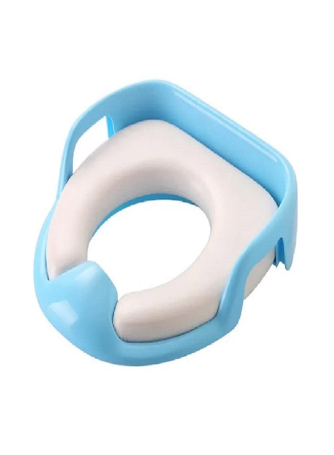 WOTOFY PP Baby Potty Training Seat Ring With Handle - Cushioned Potty Toilet Seat Safe Soft Training Seat Potty Sitting Bathroom Trainer Closestool Cover For Western - Image 1