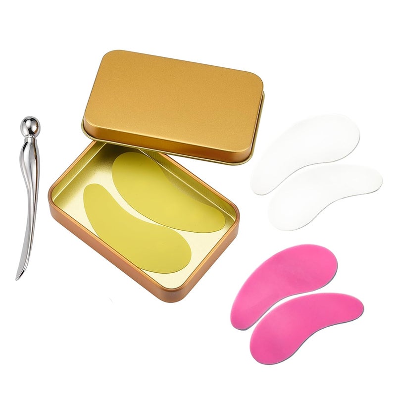 Aethland Reusable Eye Patches 3 Pairs Silicone Under Eye Patches with Lifting Effect to Reduce Wrinkles and Fine Lines Pair with Eye Roller Massager Eye Serums Cream Applicator - Image 1