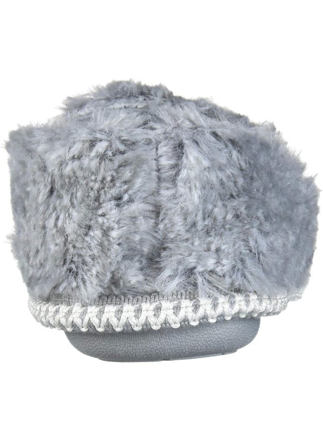 Dearfoams Dearfoams Unisex-Child Mia Kids Faux Fur Closed Back with Heart Detail Slipper - Image 3