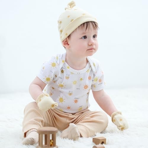 Ruliby Baby Girl Bodysuit and Pant Set Summer Soft Newborn Clothes Outfits 6-9 month - Image 3