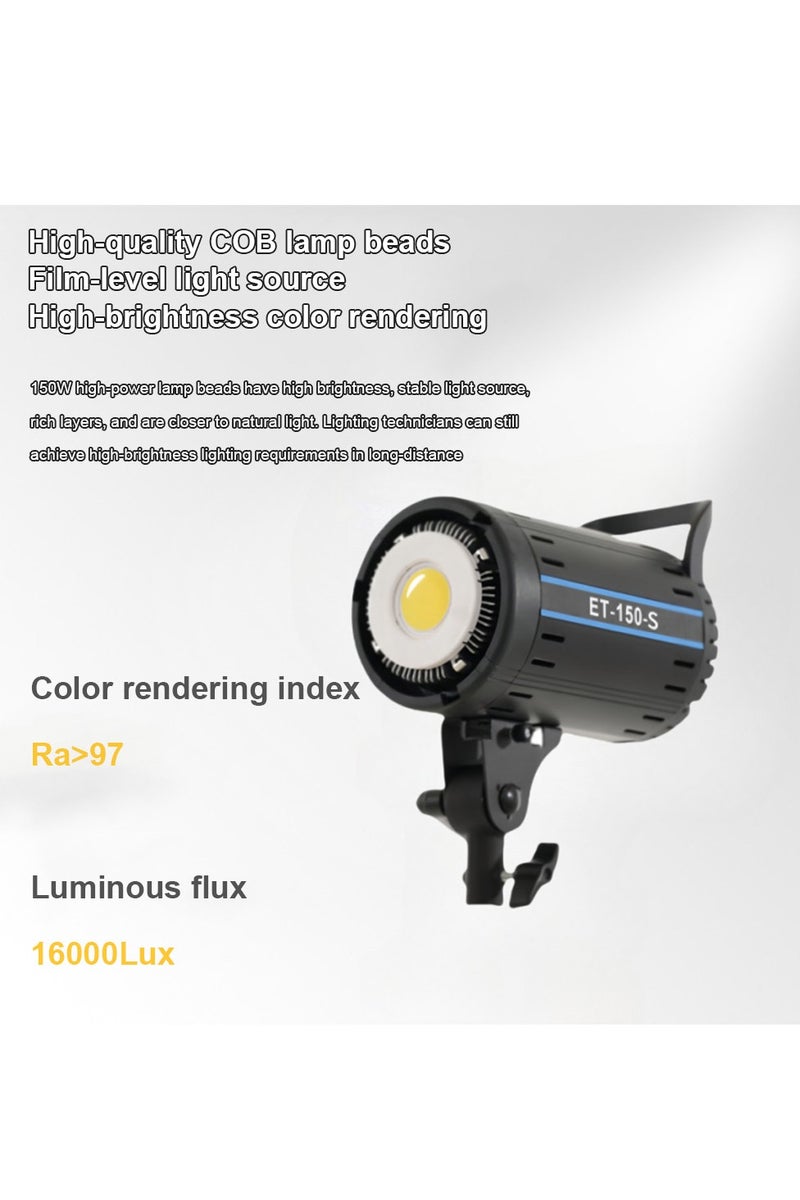 Glanfen ​​150W Professional COB Photography Lighting Kit, Bi-Color Temperature 2700-6500K COB Video Light, High CRI 85 with 65cm Softbox & Adjustable Stand for Photo/Portrait Product Shooting - Image 2