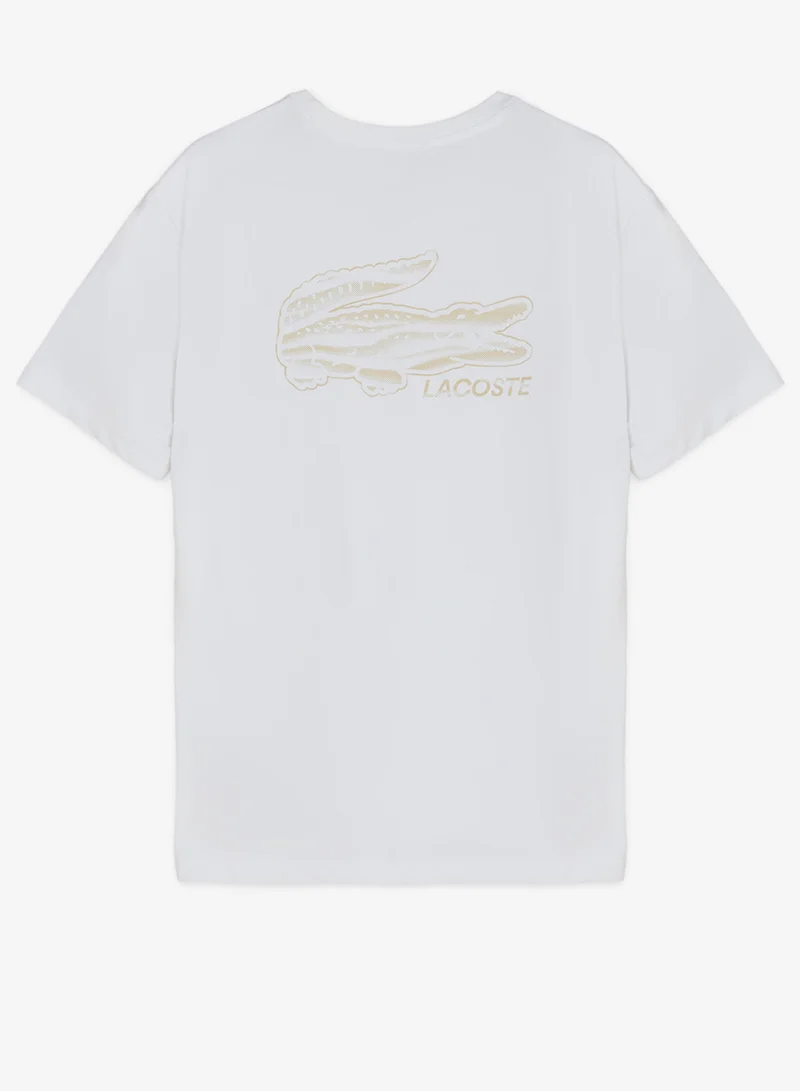 LACOSTE Regular Fit Printed Cotton T-Shirt