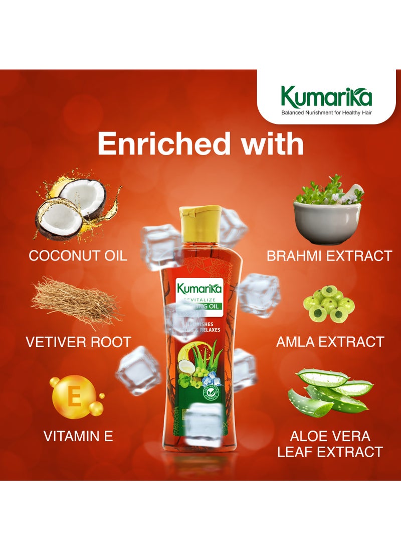 kumarika - Kumarika Revitalize Cooling Oil 200ml Noursishes cooling & Relaxes - Image 1