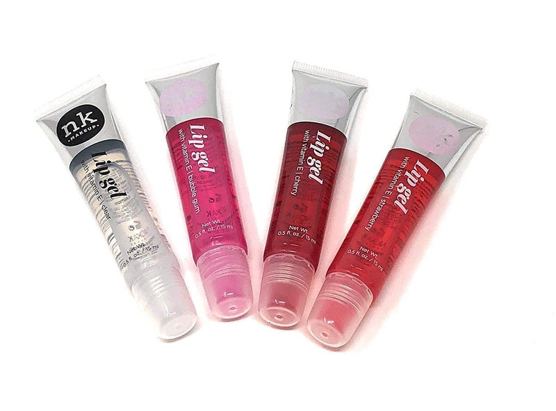 Broadway 4 Pack Nicka K Lip Gel CLEAR STRAWBERRY CHERRY BUBBLE GUM