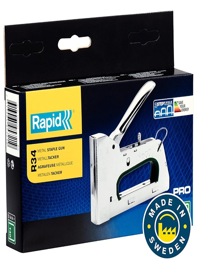 RAPID R34 Stapler Tacker, Staple Height (6-14mm), Staples No. 140, Made in Sweden - Image 5