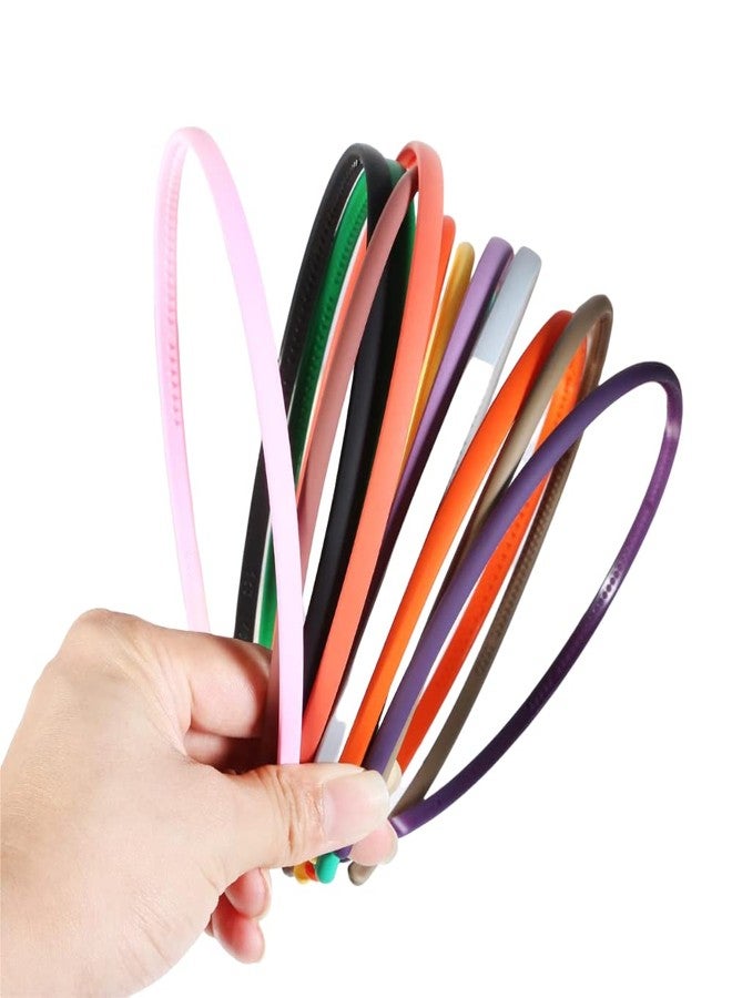 Myynti Plastic Headbands with Teeth Plain Hair Band Hair Accessories for Women and Girls Thin Hairbands for Makeup Face Washing Multicolor (6 PCS) - Image 4