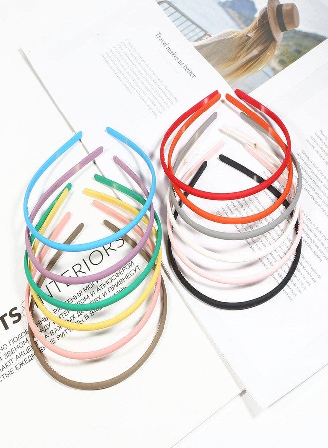 Myynti Plastic Headbands with Teeth Plain Hair Band Hair Accessories for Women and Girls Thin Hairbands for Makeup Face Washing Multicolor (6 PCS) - Image 3