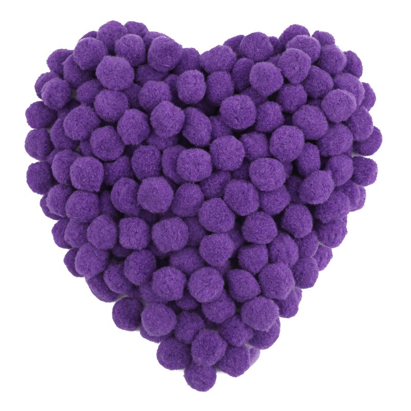 MORFEN 150 Pieces Pom Poms, 1 Inch Purple Craft Pom Poms, Fuzzy Pompom Puff Balls, Small Pom Pom Balls for DIY, Arts, Crafts Projects, Birthday Decorations - Image 1