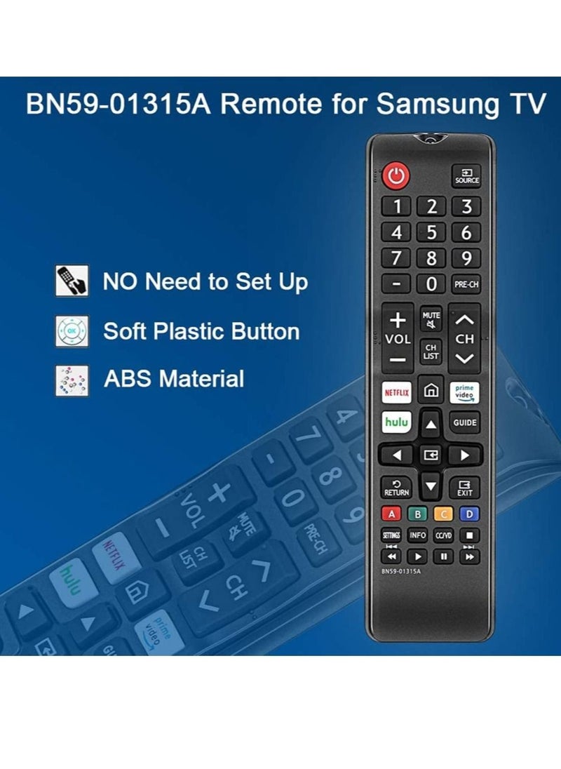 Generic - BN59-01315D Replacement for Samsung Remote Control and Smart 4K Ultra UHD Curved Series 8/7/ 6 TV HDTV LED, UN 32/40/ 43/50/ 55/58/ 65/75 inch N/NU/RU Series 5300 - Image 1