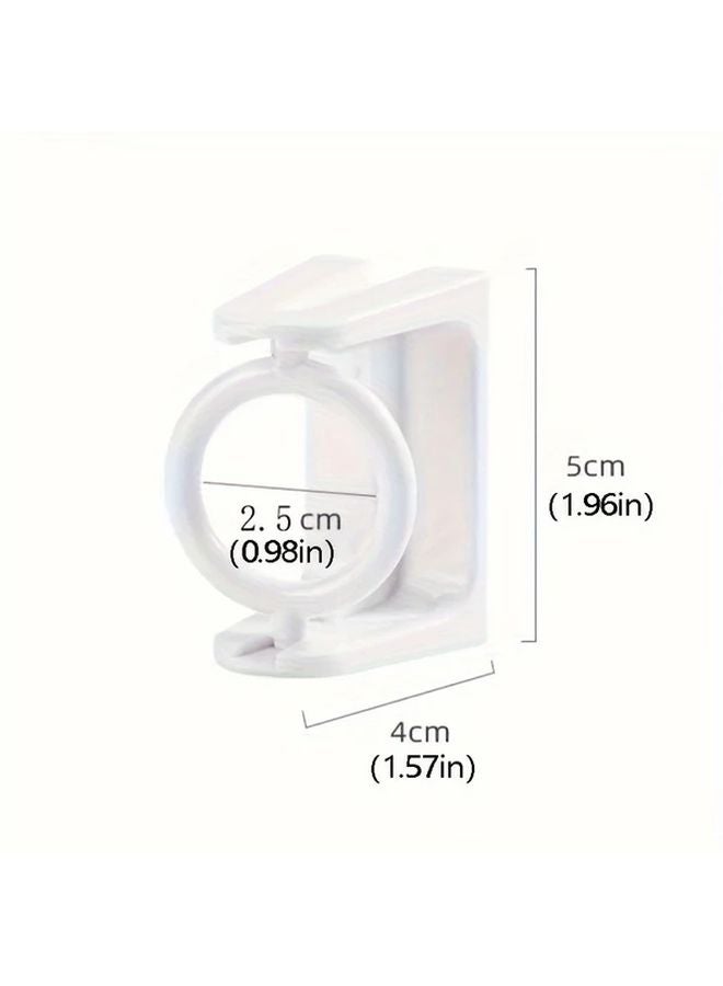 قطعتان حامل ستارة أبيض قابل للدوران 360 درجة بدون حفر، خطاطيف تلسكوبية قابلة للتعديل - Image 4