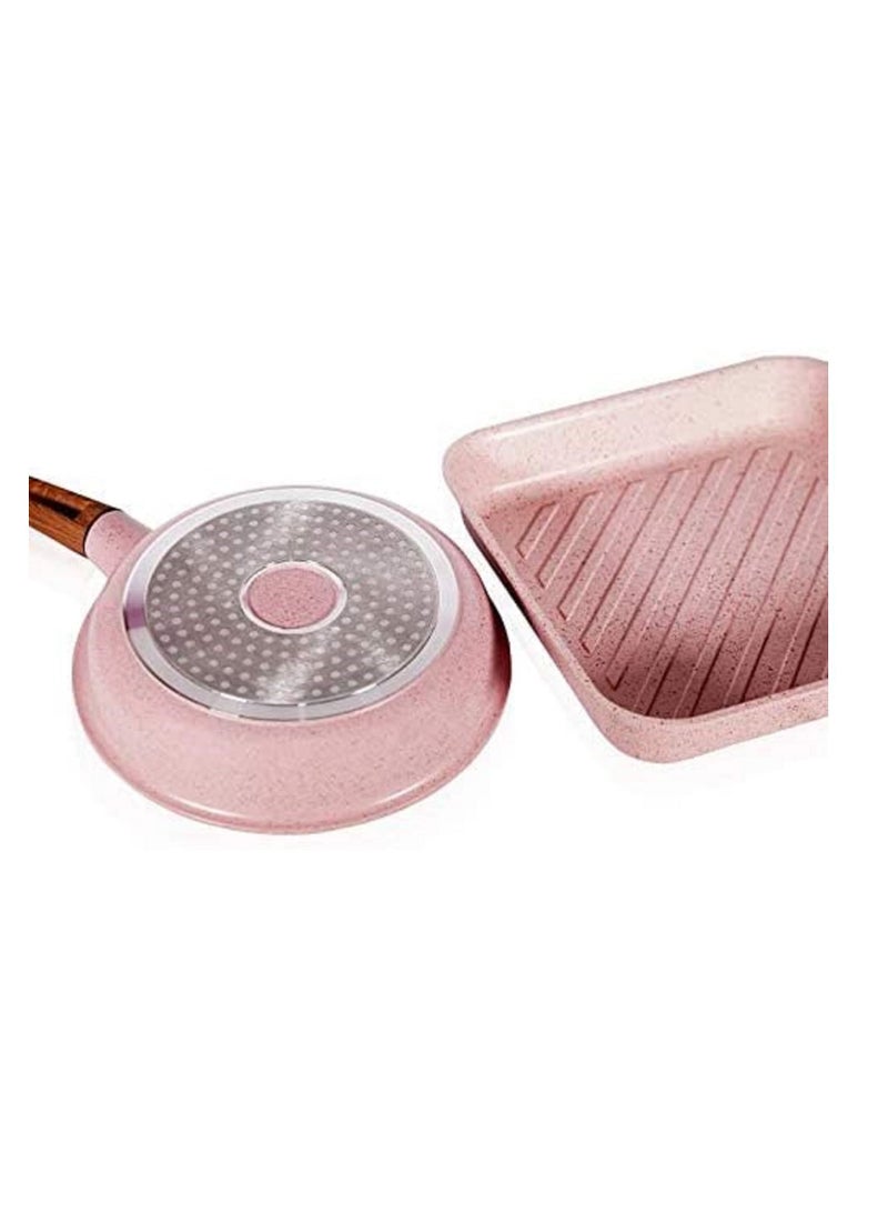 Marble Coating 10-Pieces Cooking Set Pink  - Image 3