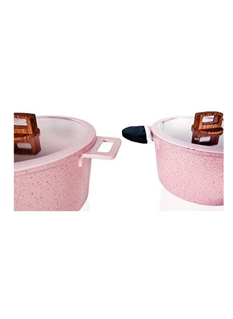 Marble Coating 10-Pieces Cooking Set Pink  - Image 2