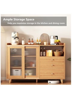 HXDream HXDream Coffee Corner,Kitchen Cabinet,Sideboard with drawers and sliding doors,Kitchen Pantry Cabinet,Suitable for kitchen, living room, dining room  - Image 4