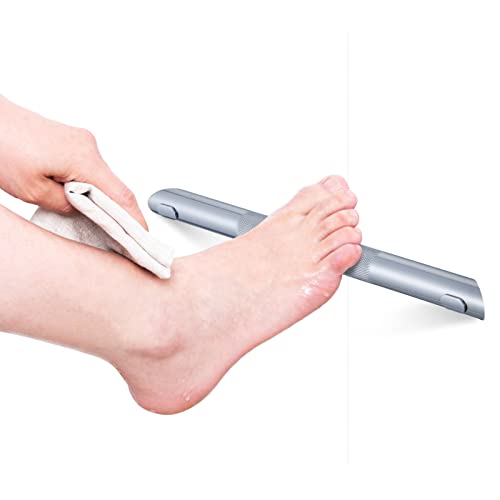 SANLIV Chrome Shower Foot Rest Bar,Corner Shower Foot Rest for Shaving Legs,Wall Mounted Shower Step Foot Stool Anti-Slip Knurled Brass Bar Foot Ledge for Small Bathrooms,Polished Chrome - Image 1