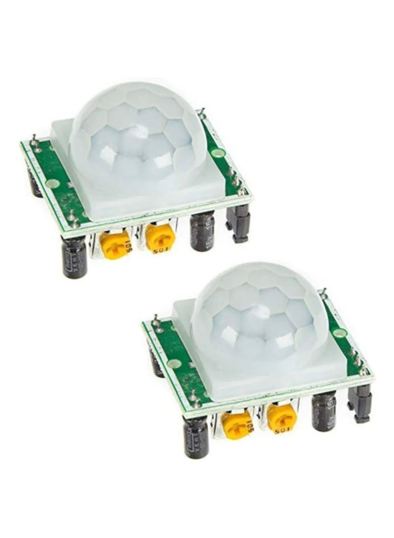 2 × وحدة استشعار الحركة PIR IR HC-SR501 مع إعدادات قابلة للتعديل - Image 1