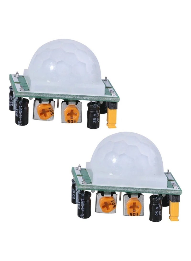 2 × وحدة استشعار الحركة PIR IR HC-SR501 مع إعدادات قابلة للتعديل - Image 3