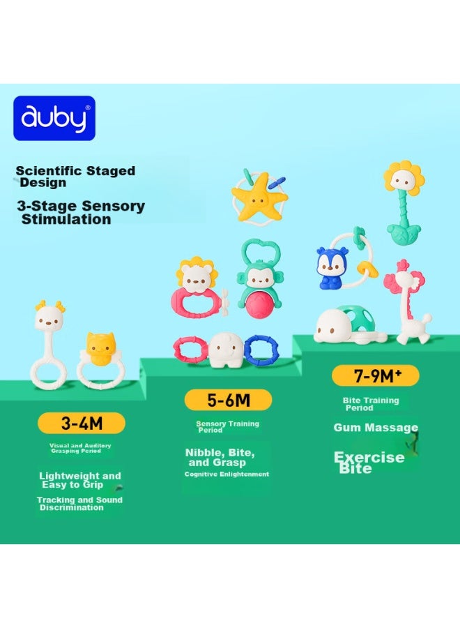 Auby Rattle Gift Box For 0-1 Year Old Infants, Newborn Toy Gift Set, Teether For 0-6 Months, Soothing Full Moon Gift - Image 2