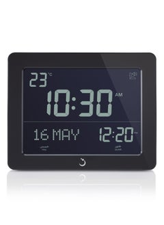 Al Fajr AlFajr Azan Alarm Clock CF-19 - Ramadan Clock Automatic Azan Five Times in 5 Different Voices - Simplified Manual for USA Cities (Black)  - Image 1