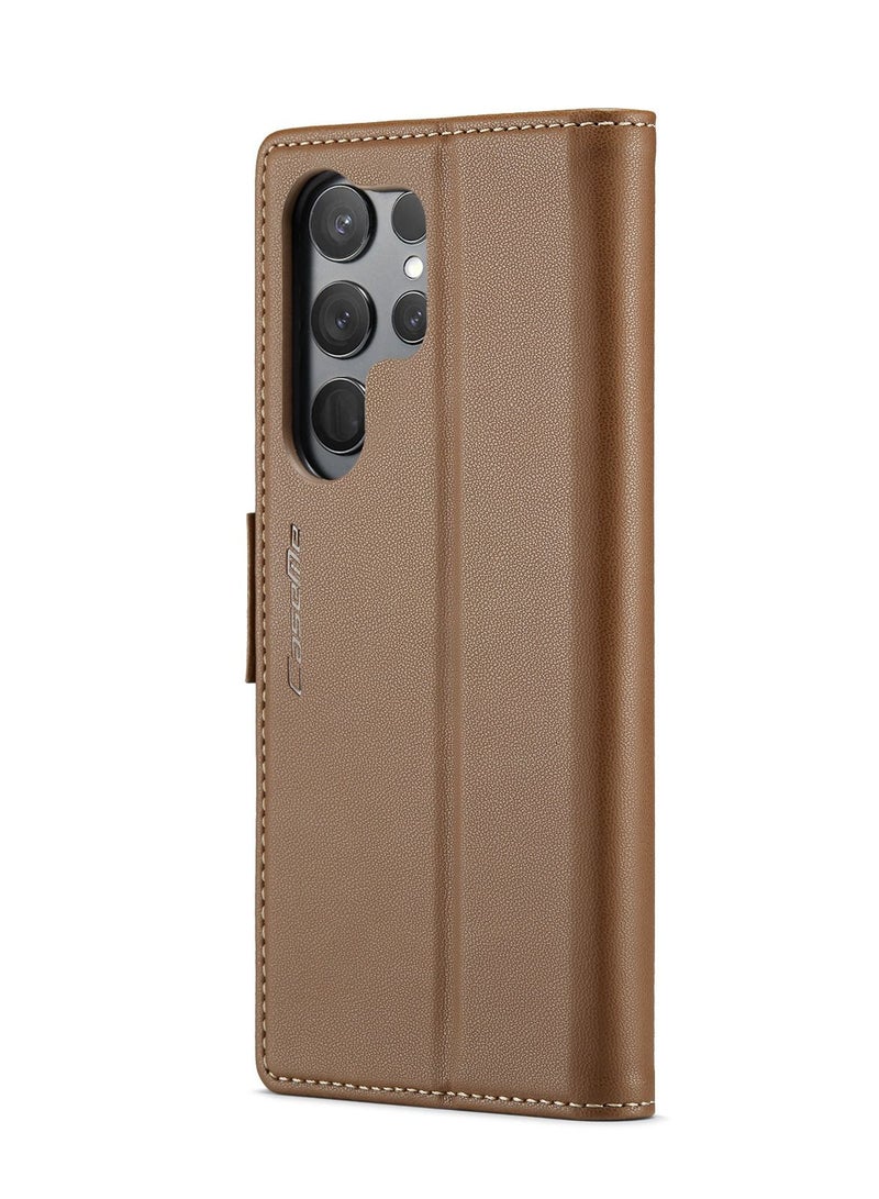 Suteni Flip Cover Card Slots Leather Phone Case for Samsung - Image 2