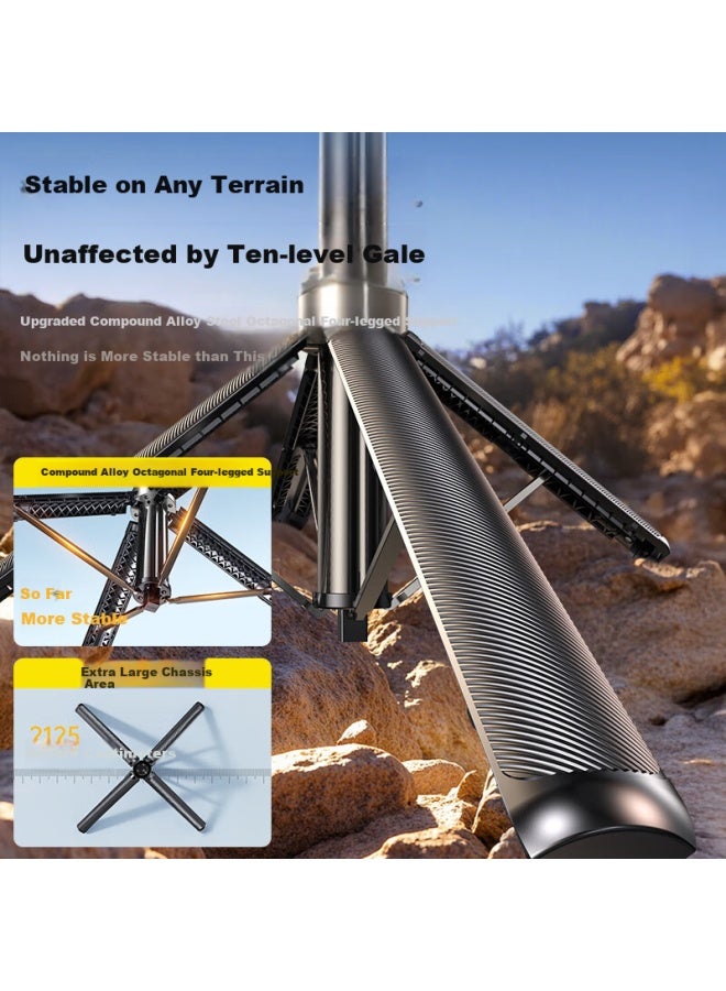 Lingchen 1.8M Single-Lamp Selfie Stick Tripod Extendable Floor Stand Selfie Artifact 360 Degree Rotation Fully Automatic Multi-Function Travel Shooting Anti-Shake Ptz - Image 4