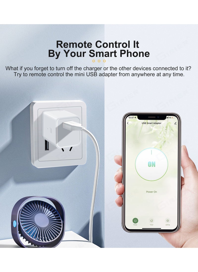 UanTii - Smart Adapter Tuya Wifi USB Adapter Timing Schedule Smart Plug,Works with Smart Life App,Works with Alexa and Google Home;1gang - Image 1