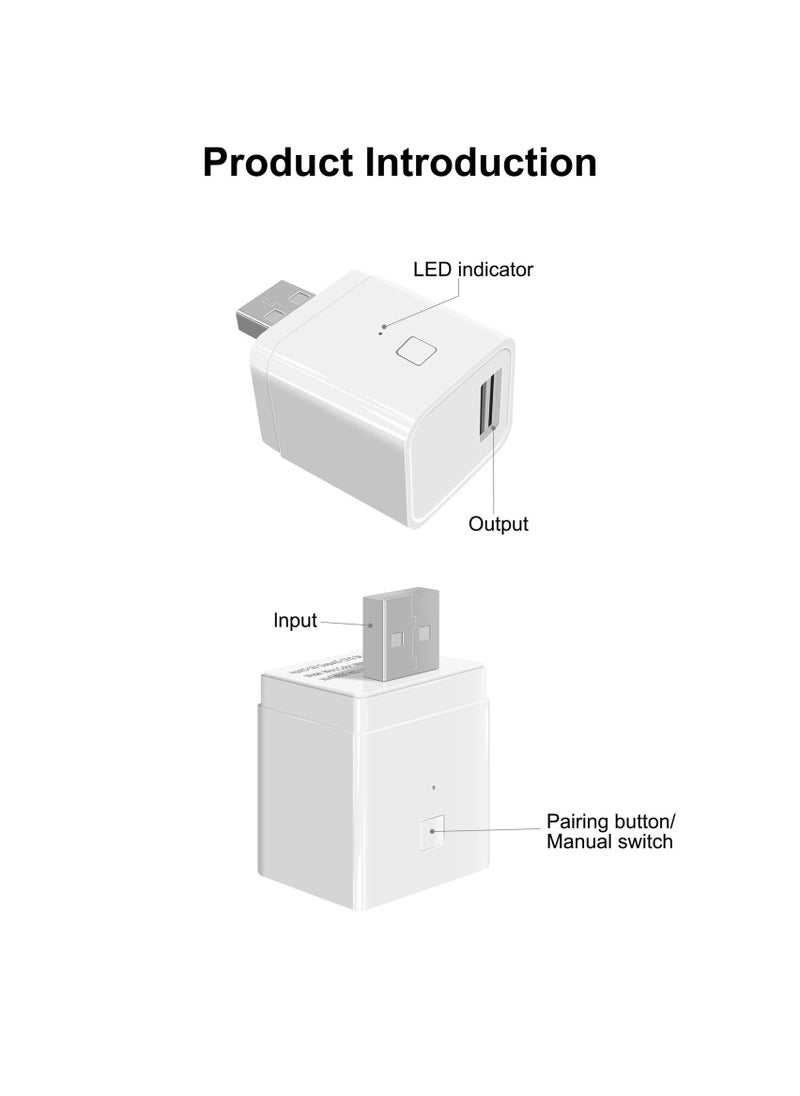 UanTii - Smart Adapter Tuya Wifi USB Adapter Timing Schedule Smart Plug,Works with Smart Life App,Works with Alexa and Google Home;1gang - Image 1