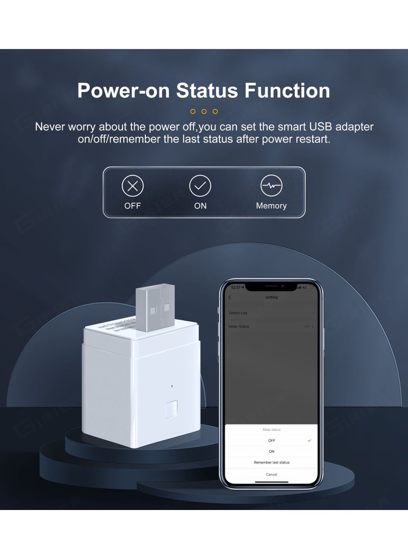 UanTii - Smart Adapter Tuya Wifi USB Adapter Timing Schedule Smart Plug,Works with Smart Life App,Works with Alexa and Google Home;1gang - Image 1